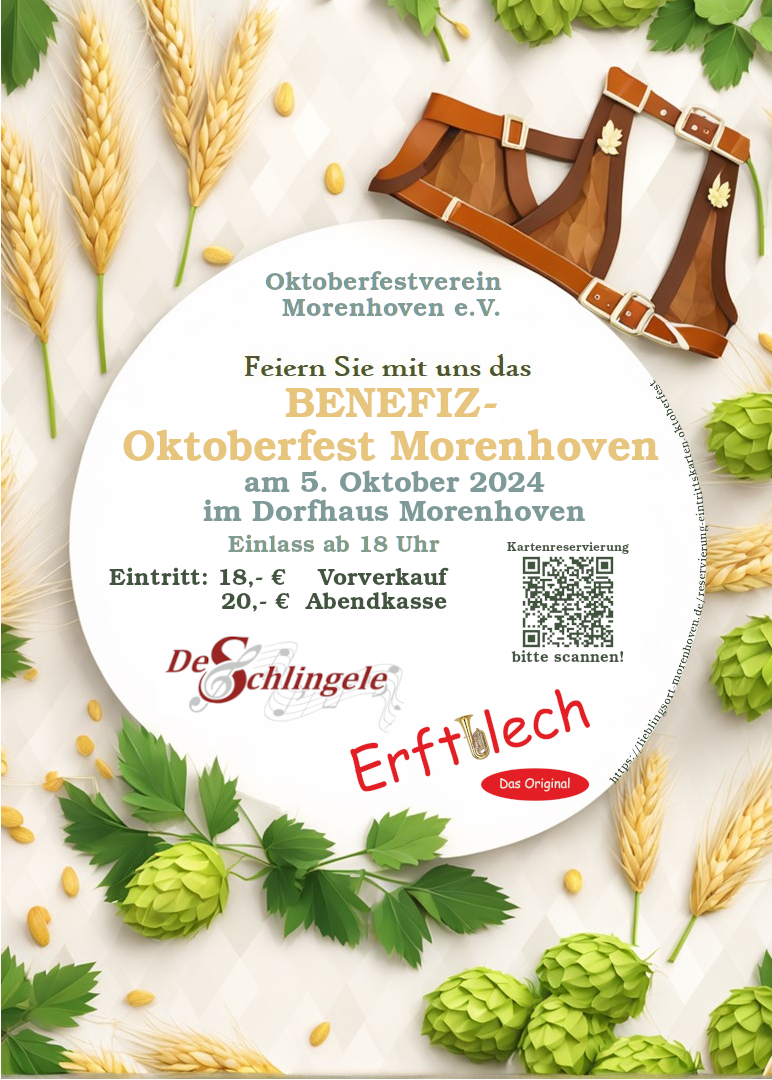 Einladung zum Oktoberfest 2024 in Morenhoven